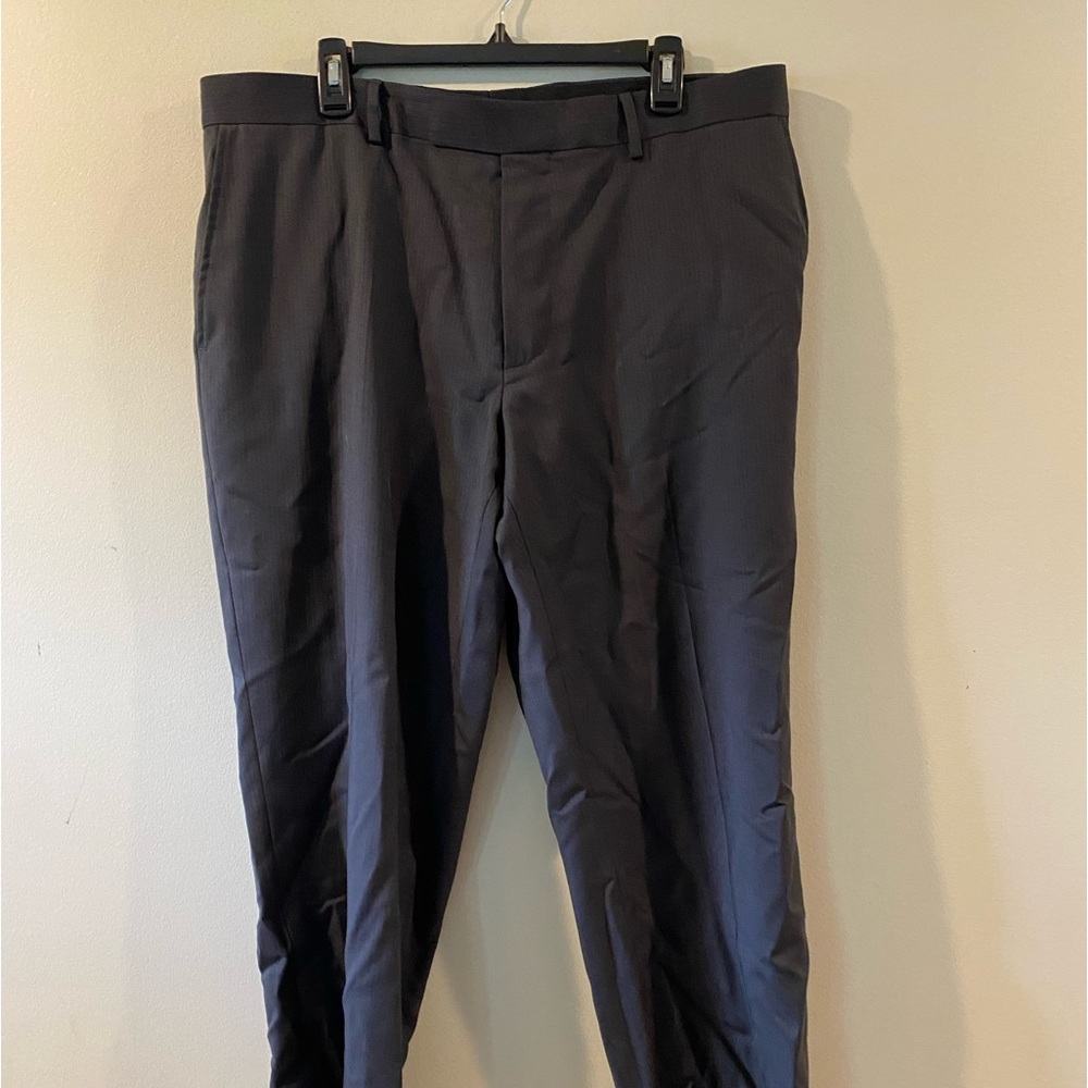 Hugo Boss Men’s Gray Wool Straight Fit Stripe Suit Pants Size 38x27 James Brown